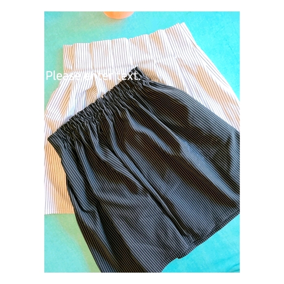 Paper Waist Skirt (Black Stripe) - Picture 2 of 4